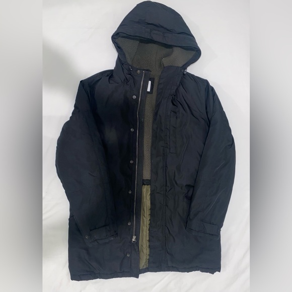black old navy parka jacket - Picture 2 of 2